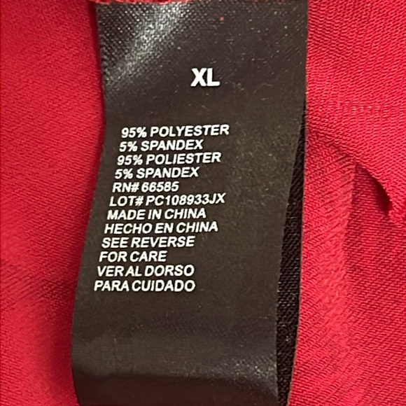 Perceptions New York Women’s Red Glitter Floral Midi Dress Fit Flare Size XL - Picture 10 of 11